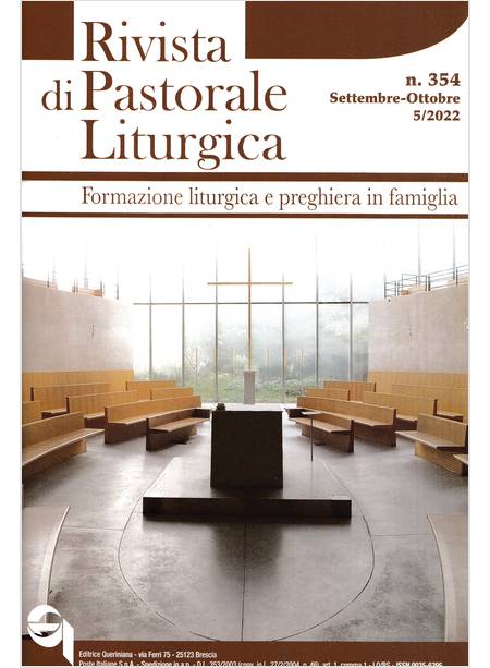 RIVISTA DI PASTORALE LITURGICA VOL.5 SETTEMBRE OTTOBRE 2022