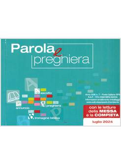 PAROLA E PREGHIERA LUGLIO 2024