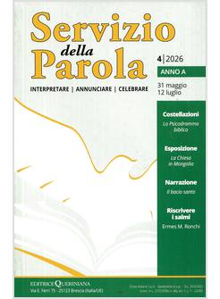 SERVIZIO DELLA PAROLA 4/2026 31 MAGGIO-12 LUGLIO 2026