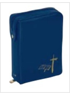 CUSTODIA BLU CON CHIUSURA LAMPO PER LITURGIA DELLE ORE VOLUME UNICO