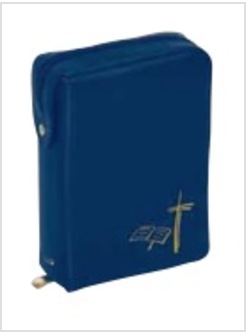 CUSTODIA BLU CON CHIUSURA LAMPO PER LITURGIA DELLE ORE 4 VOLUMI