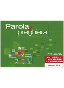PAROLA E PREGHIERA. OTTOBRE 2013