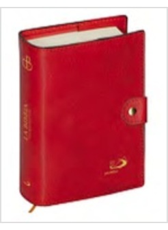 CUSTODIA BIBBIA BOTTONE ROSSA CM. 16 X 23