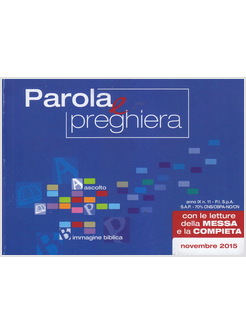 PAROLA E PREGHIERA. NOVEMBRE 2015