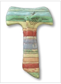 TAU IN COTTO INTARSIATO 22,5 X 14