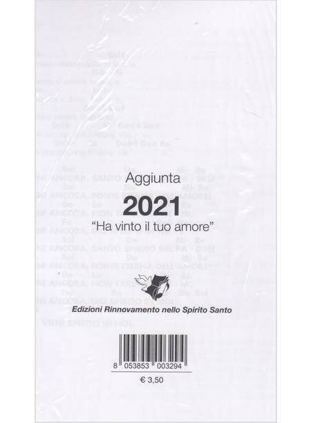 HA VINTO IL TUO AMORE  AGGIUNTA LIBRO CANTI 2021