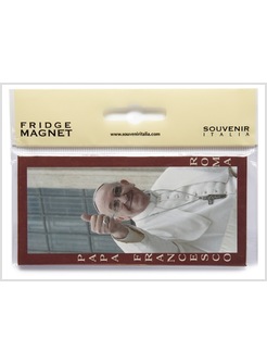 MAGNETE PANORAMICO POLLICE IN ALTO PAPA FRANCESCO