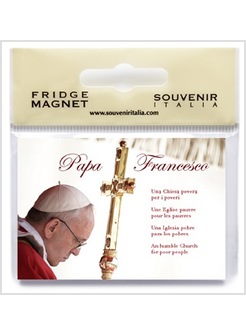 MAGNETE FLAG PAPA FRANCESCO IN PREGHIERA CM 7,9 X 5,4