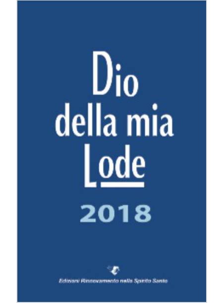 DIO DELLA MIA LODE 2018 LIBRO CANTI TASCABILE