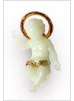 BAMBINELLO IN POLIMERO COLOR FLUORESCENTE ALTEZZA CM 4,5