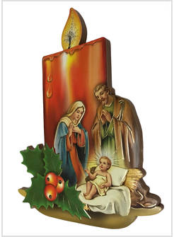 CANDELA NATIVITA' IN POLIMERO CM 10 X 13