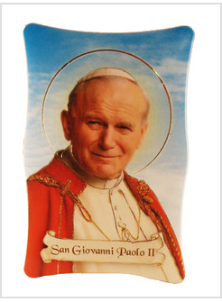 QUADRETTO SMUSSATO SANTO GIOVANNI PAOLO II CM 10 X 7