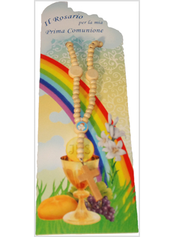 CONFEZIONE ROSARIO PRIMA COMUNIONE