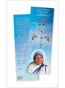 CONFEZIONE CON DECINA PETALO DI ROSA SANTA MADRE TERESA DI CALCUTTA