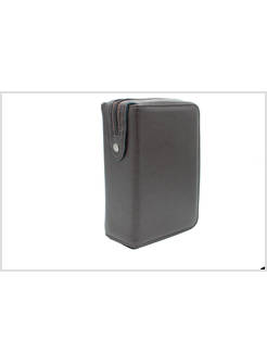 CUSTODIA IN ECOPELLE MARRONE PER BIBBIA DI GERUSALEMME TELA ROSSA