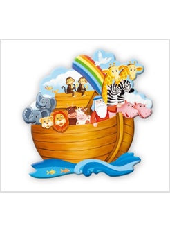 MAGNETE IN POLIMERO IMMAGINE EFFETTO LUCIDO ARCA DI NOE' CM 6,5 X 6,5