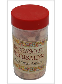 INCENSO PROFUMATO DELLA TERRA SANTA BARATTOLO GR. 50 FRAGRANZA AMBRA