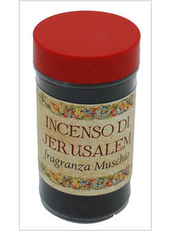 INCENSO PROFUMATO DELLA TERRA SANTA BARATTOLO GR. 50 FRAGRANZA MUSCHIO