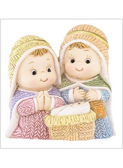 NATIVITA' IN RESINA CON LANTERNA ALTEZZA CM 6