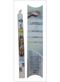 CANDELA DEL BATTESIMO IN CONFEZIONE CM 28