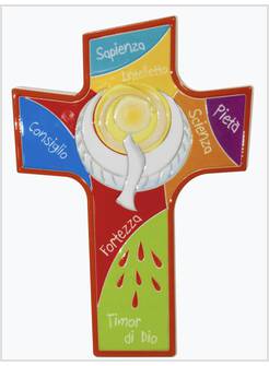 CROCE IN POLIMERO LUCIDA CM 14 X 9,50 CRESIMA