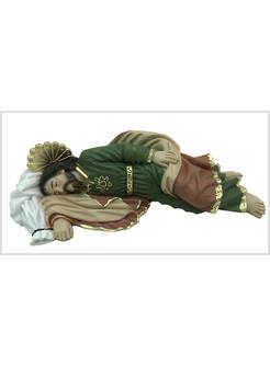 STATUA IN RESINA COLORATA SAN GIUSEPPE DORMIENTE CM 30