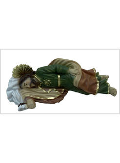 STATUA IN RESINA COLORATA SAN GIUSEPPE DORMIENTE CM 14