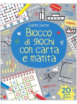 BLOCCO DI GIOCHI CON CARTA E MATITA