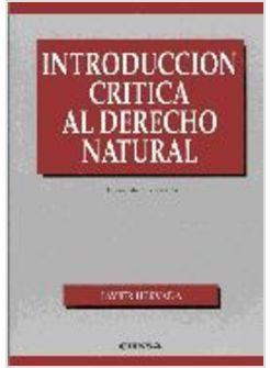 INTRODUCCION CRITICA AL DERECHO NATURAL