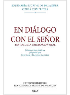 EN DIALOGO CON EL SENOR