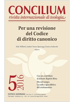 CONCILIUM. RIVISTA INTERNAZIONALE DI TEOLOGIA N.05/2016 