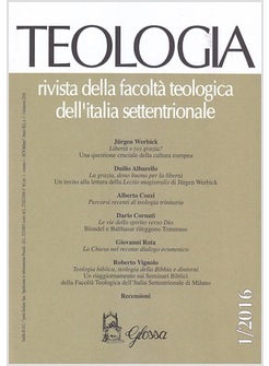 RIVISTA TEOLOGIA 1/2016 