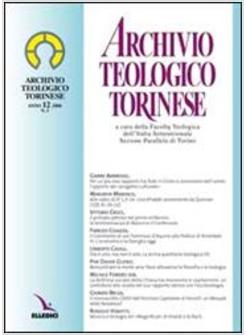 ARCHIVIO TEOLOGICO TORINESE (2006). VOL. 12