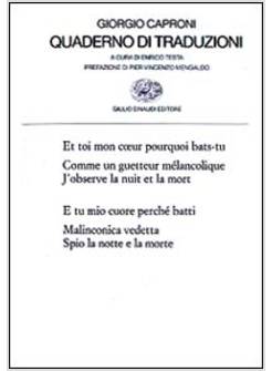 QUADERNO DI TRADUZIONI