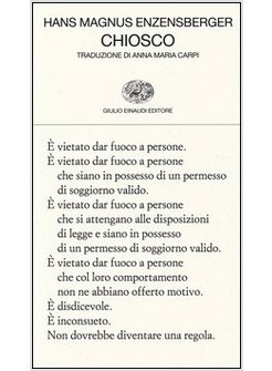 CHIOSCO. TESTO TEDESCO A FRONTE