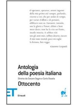 ANTOLOGIA DELLA POESIA ITALIANA L'OTTOCENTO