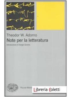 NOTE PER LA LETTERATURA