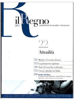 IL REGNO N. 22 15 DICEMBRE 2012 ATTUALITA'