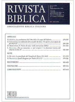 RIVISTA BIBLICA N 3 LUGL-SET 2010