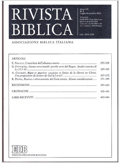 RIVISTA BIBLICA NO. 3 LUGLIO-AGOSTO 2012