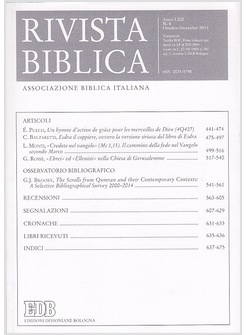 RIVISTA BIBLICA (2014). VOL. 4