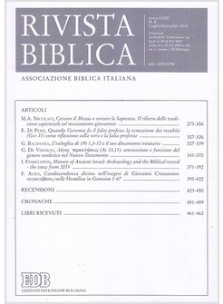 RIVISTA BIBLICA (2015). VOL. 3