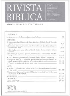 RIVISTA BIBLICA (2017). VOL. 1-2