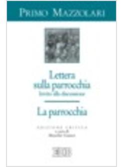 LETTERA SULLA PARROCCHIA INVITO ALLA DISCUSSIONE