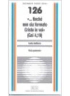 FINCHE' NON SIA FORMATO CRISTO IN VOI  GAL 4,19 NOTA PASTORALE