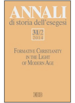ANNALI DI STORIA DELL'ESEGESI. VOL. 31/2