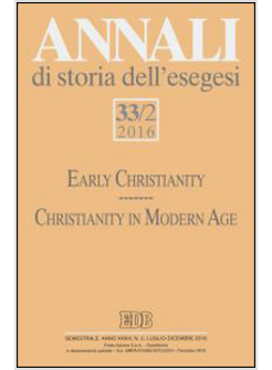 ANNALI DI STORIA DELL'ESEGESI (2016). VOL. 2