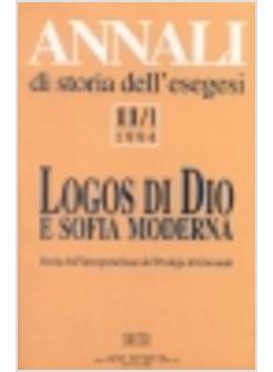 ANNALI DI STORIA DELL'ESEGESI (11/1)