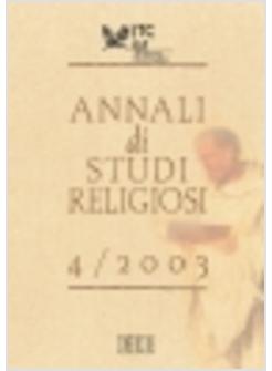 ANNALI DI STUDI RELIGIOSI 4/2003