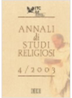 ANNALI DI STUDI RELIGIOSI 4/2003